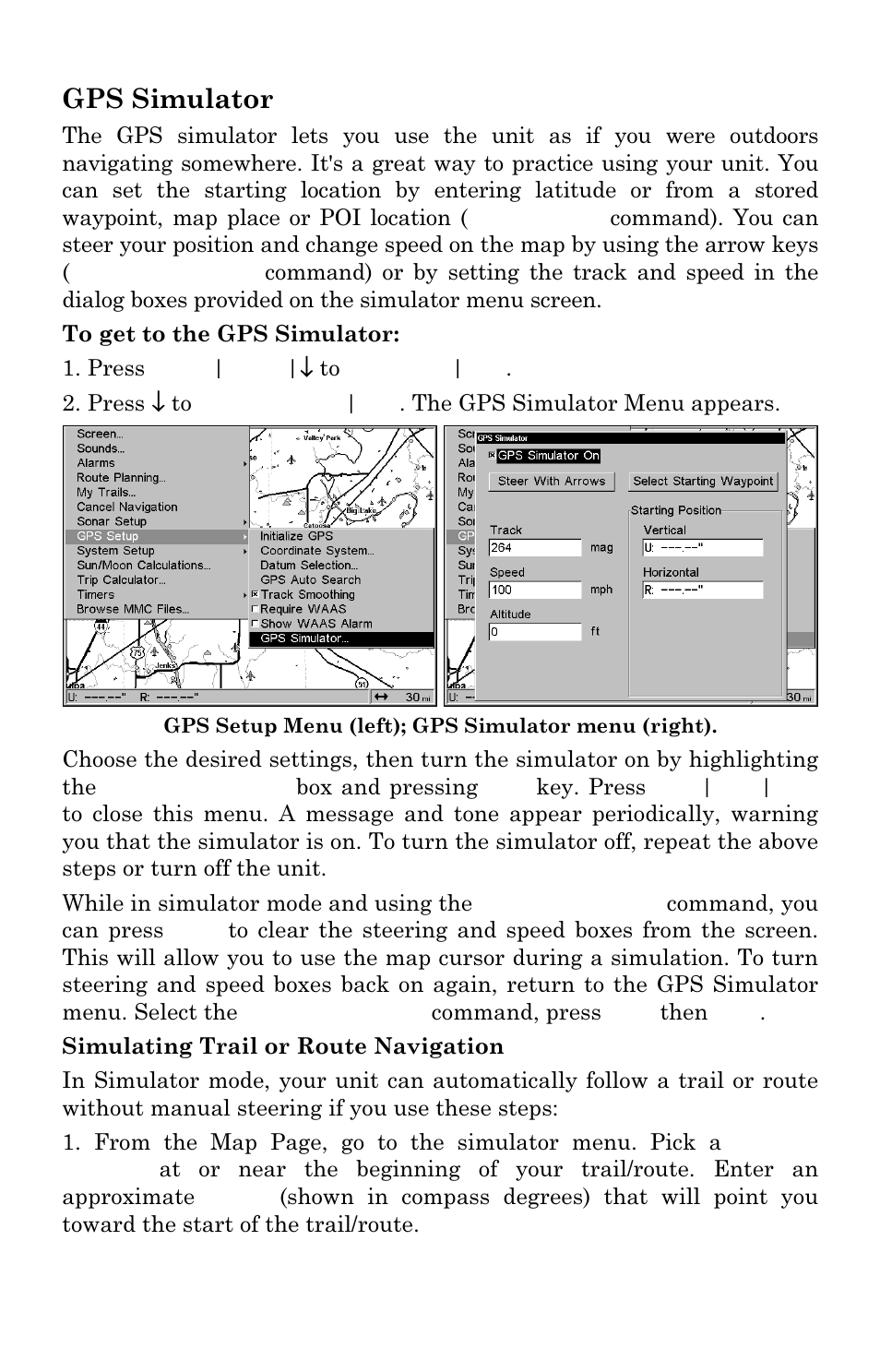 Gps simulator | Lowrance electronic LCX-17M User Manual | Page 156 / 204