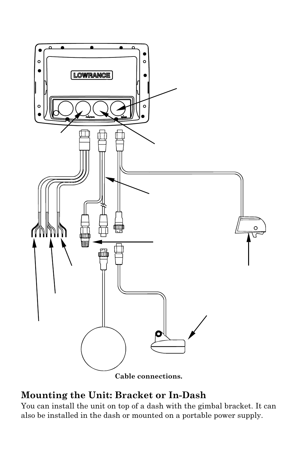 Mounting the unit: bracket or in-dash | Lowrance electronic LCX-17M User Manual | Page 46 / 204