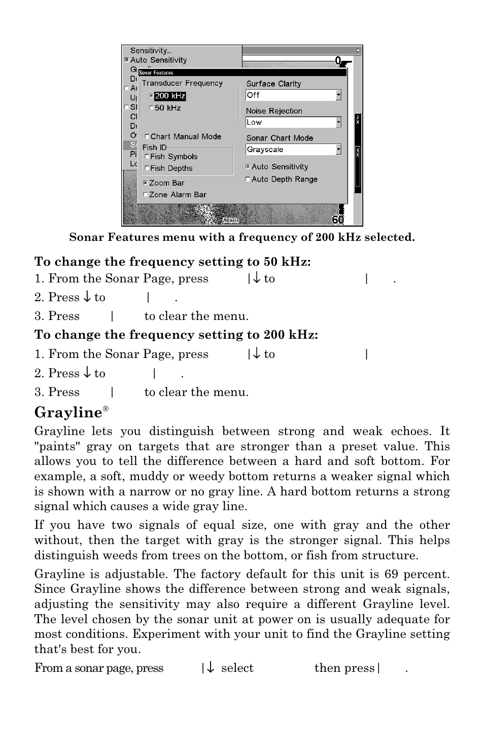 Grayline | Lowrance electronic LCX-17M User Manual | Page 81 / 204