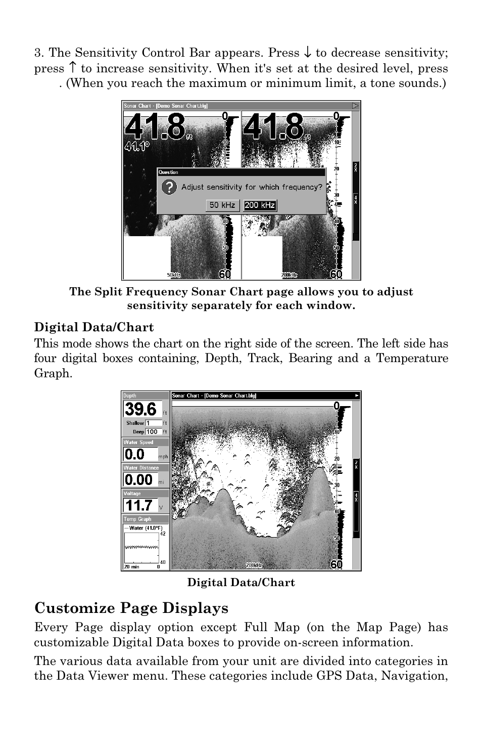 Customize page displays | Lowrance electronic LCX-17M User Manual | Page 94 / 204