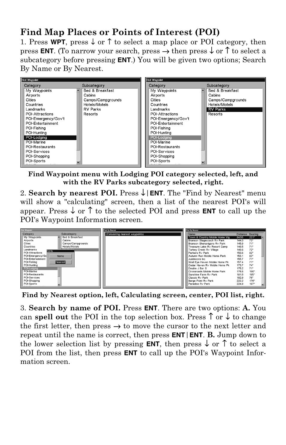 Find map places or points of interest (poi) | Lowrance electronic GlobalMap 5000C User Manual | Page 107 / 128