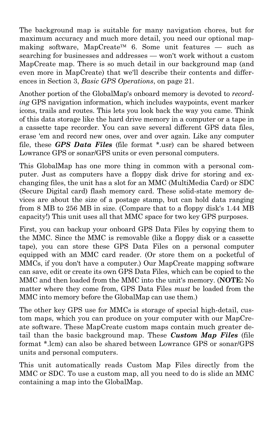 Lowrance electronic GlobalMap 5000C User Manual | Page 11 / 128