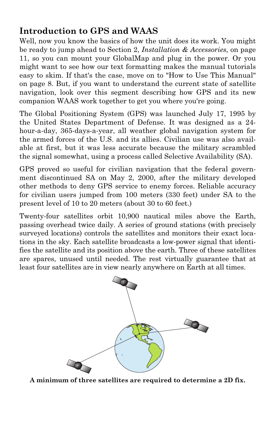 Introduction to gps and waas | Lowrance electronic GlobalMap 5000C User Manual | Page 12 / 128