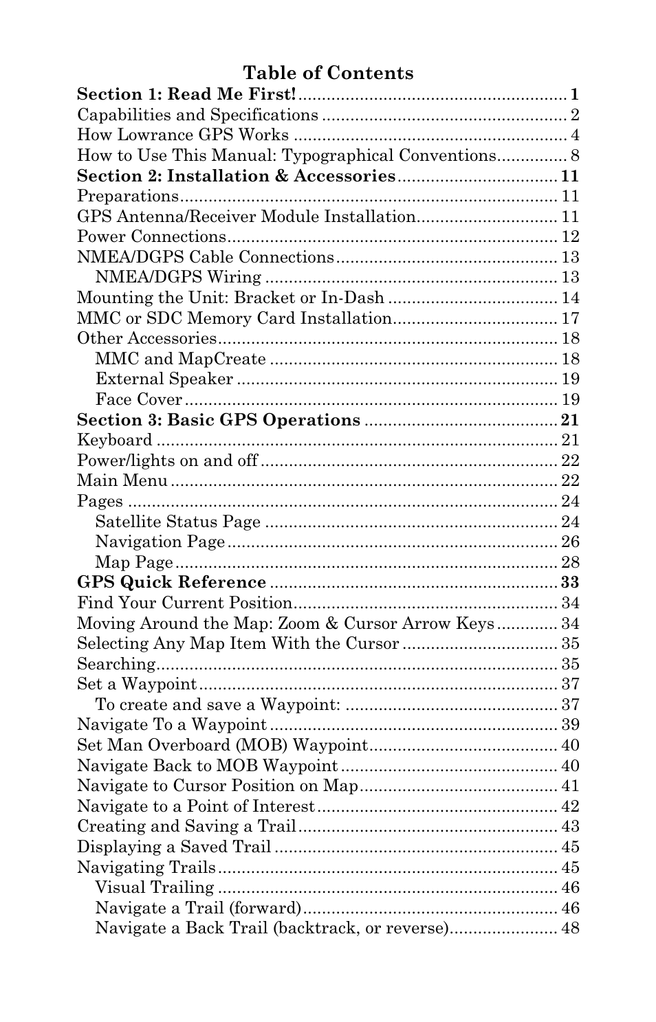 Lowrance electronic GlobalMap 5000C User Manual | Page 3 / 128