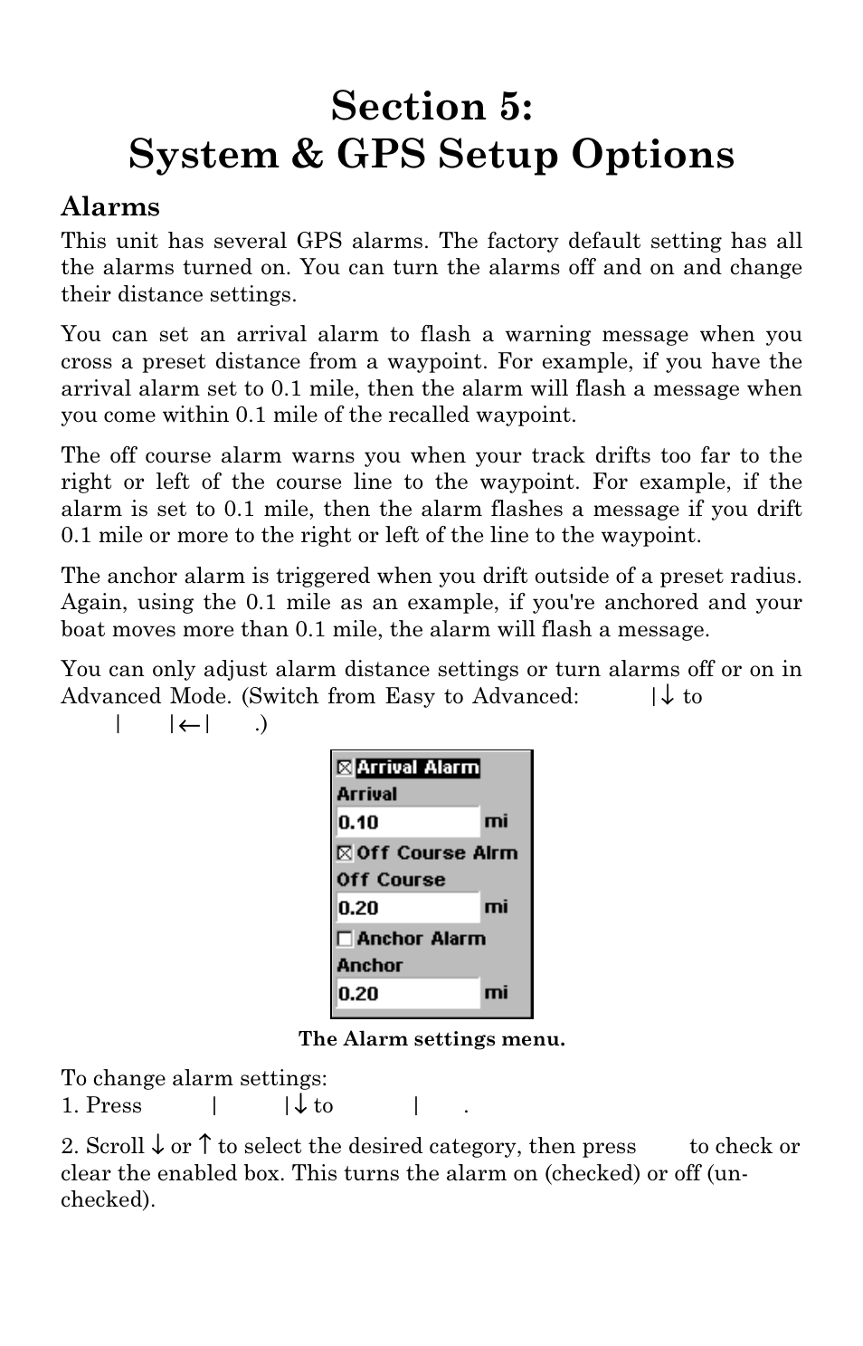 Alarms | Lowrance electronic iFINDER GO User Manual | Page 61 / 92