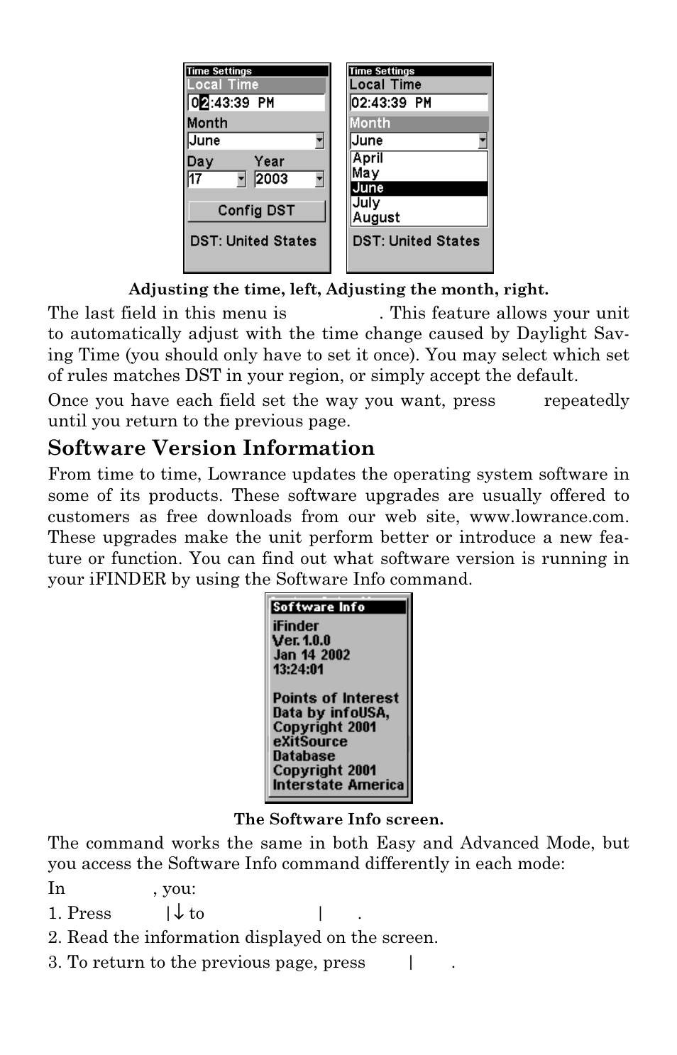 Software version information | Lowrance electronic iFINDER GO User Manual | Page 76 / 92