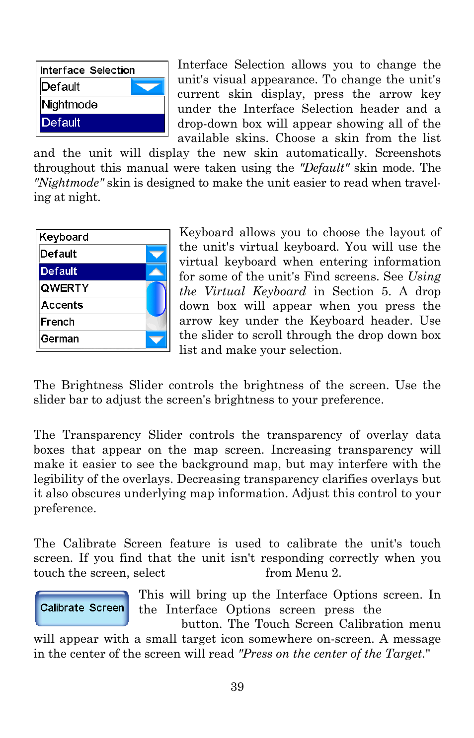 Lowrance electronic iWAY 600C User Manual | Page 45 / 92