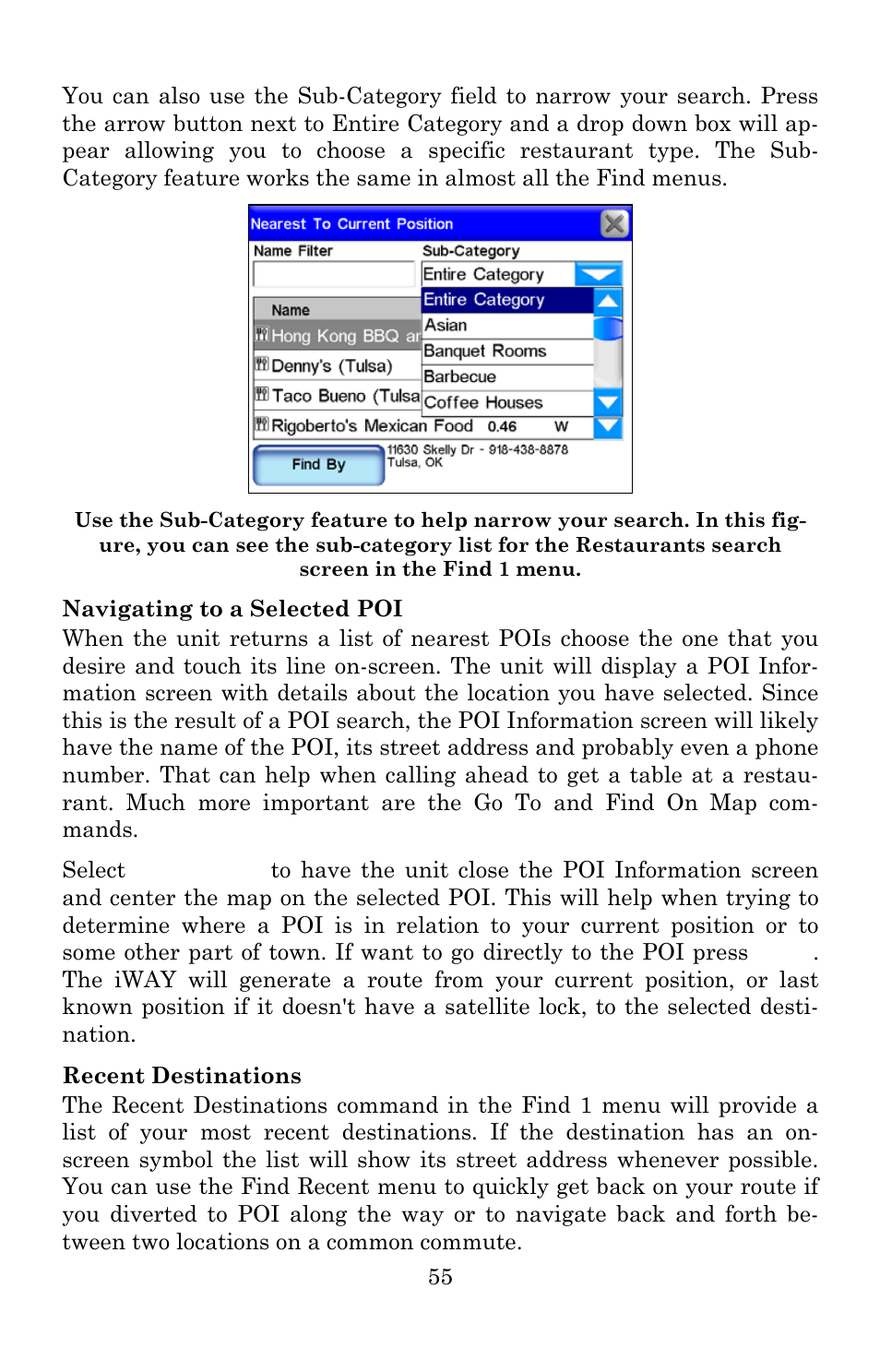 Lowrance electronic iWAY 600C User Manual | Page 61 / 92