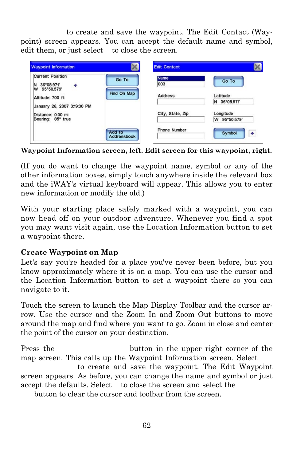 Lowrance electronic iWAY 600C User Manual | Page 68 / 92
