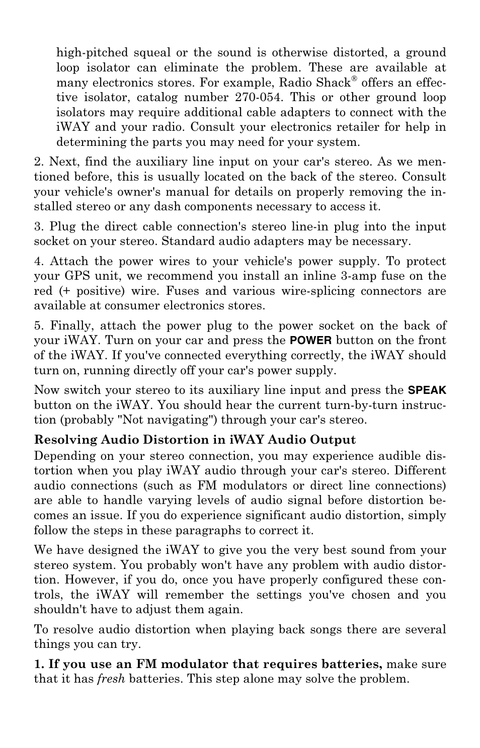 Lowrance electronic IWAY 500C User Manual | Page 12 / 80