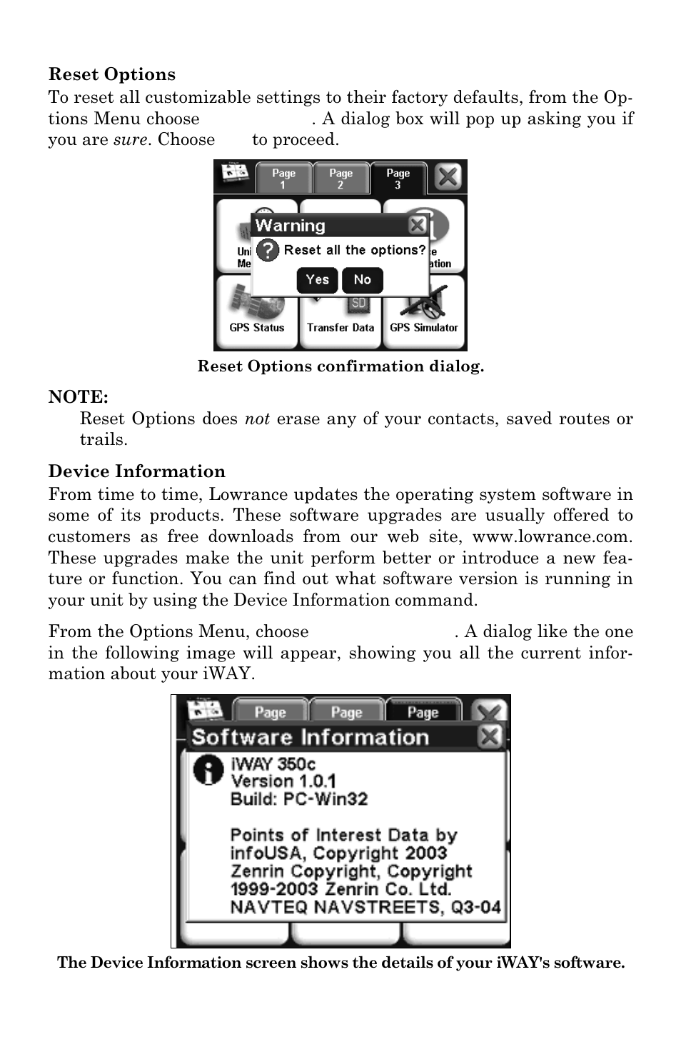 Lowrance electronic iWAY 350C User Manual | Page 49 / 76