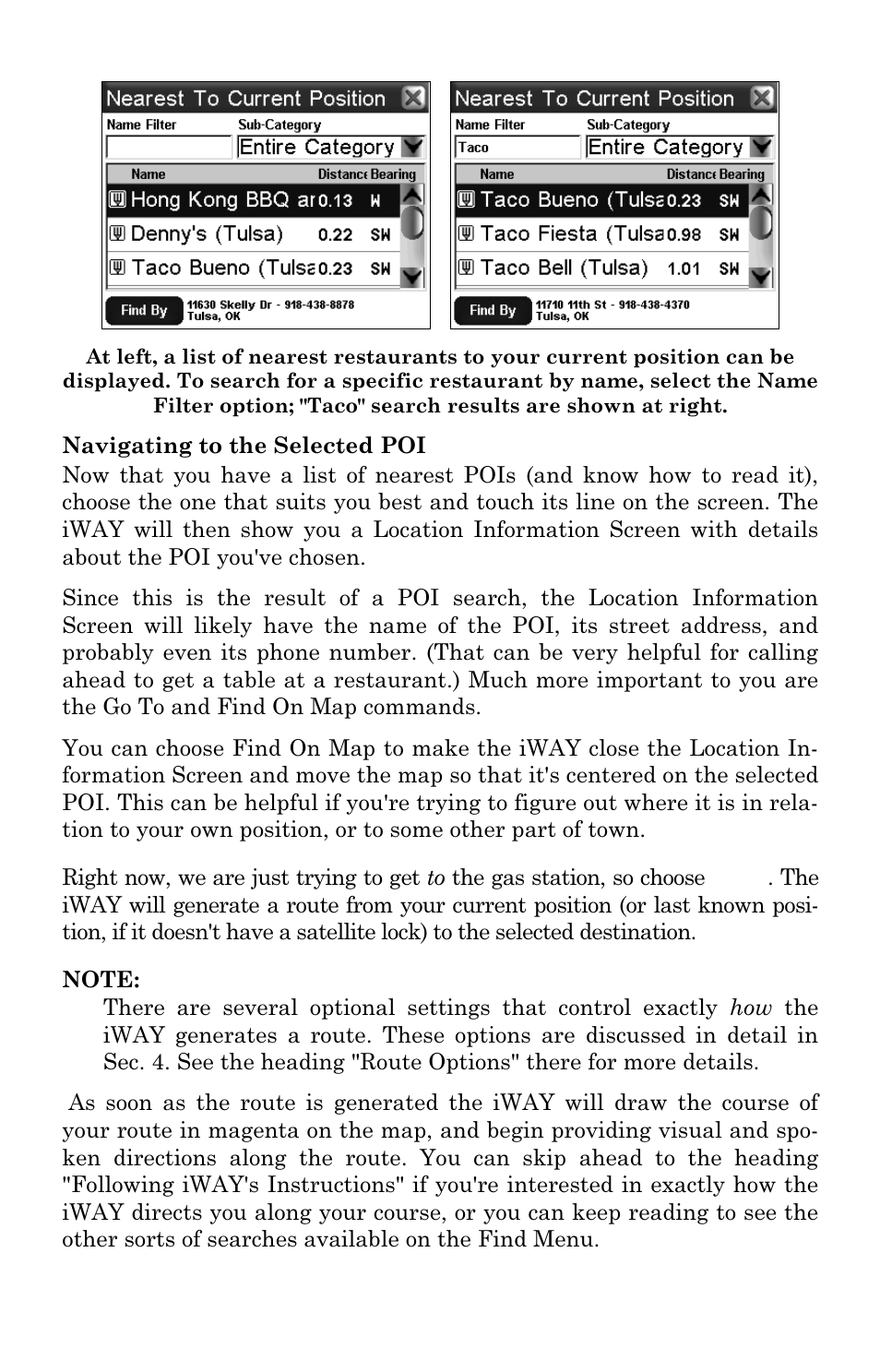 Lowrance electronic iWAY 350C User Manual | Page 57 / 76