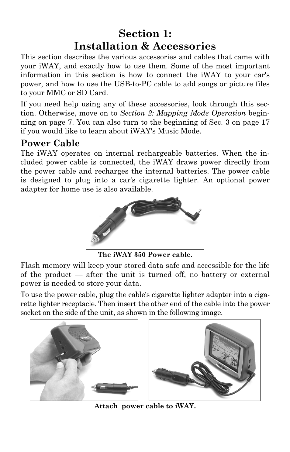 Lowrance electronic iWAY 350C User Manual | Page 9 / 76