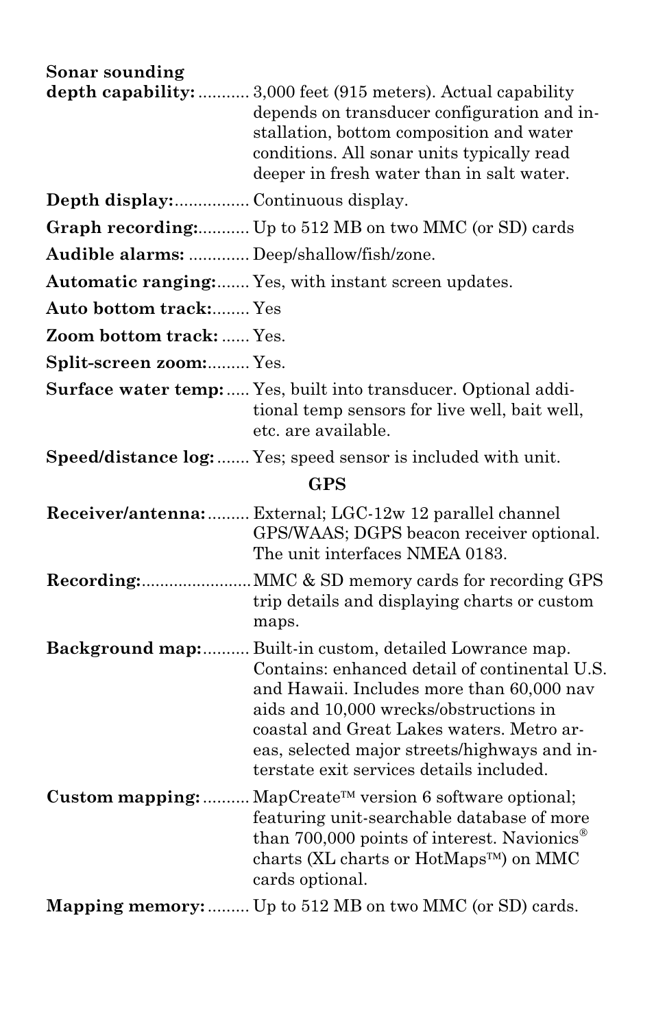 Lowrance electronic LCX-104C User Manual | Page 12 / 200