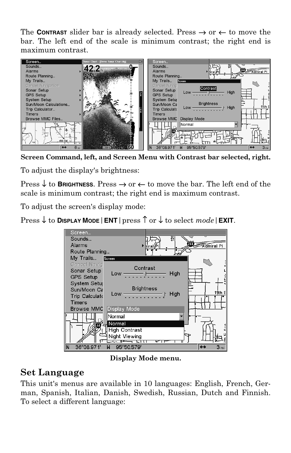 Set language | Lowrance electronic LCX-104C User Manual | Page 167 / 200