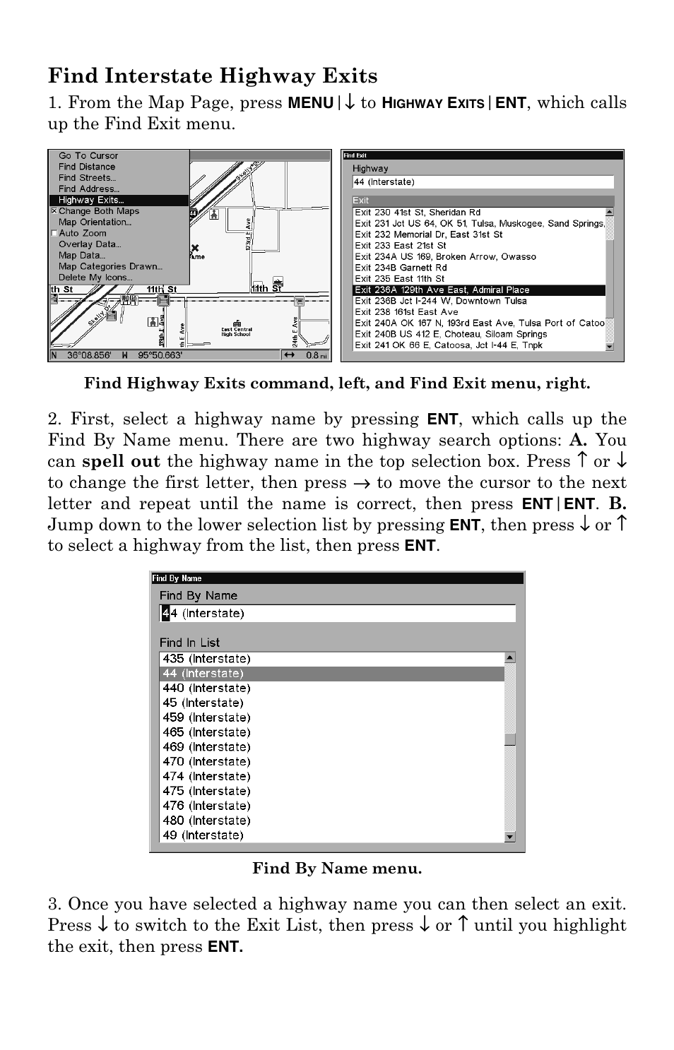 Find interstate highway exits | Lowrance electronic LCX-104C User Manual | Page 179 / 200