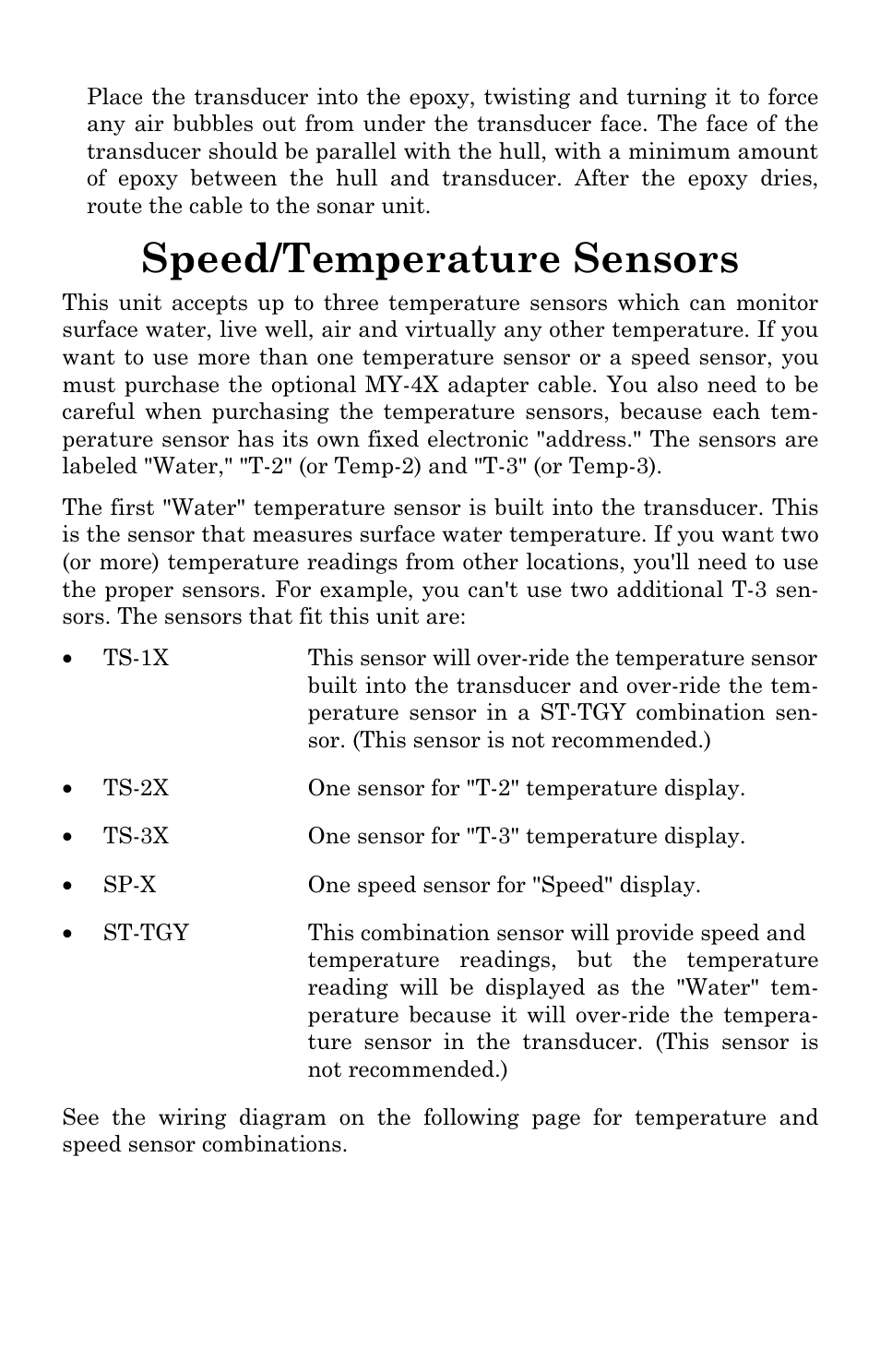 Speed/temperature sensors | Lowrance electronic LCX-104C User Manual | Page 34 / 200