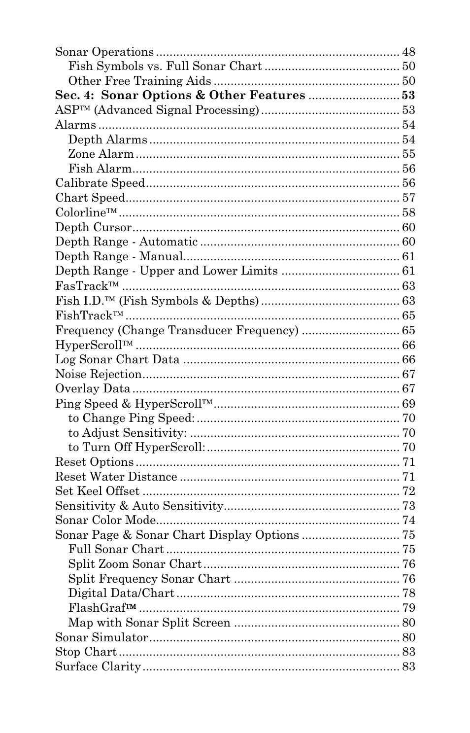 Lowrance electronic LCX-104C User Manual | Page 4 / 200