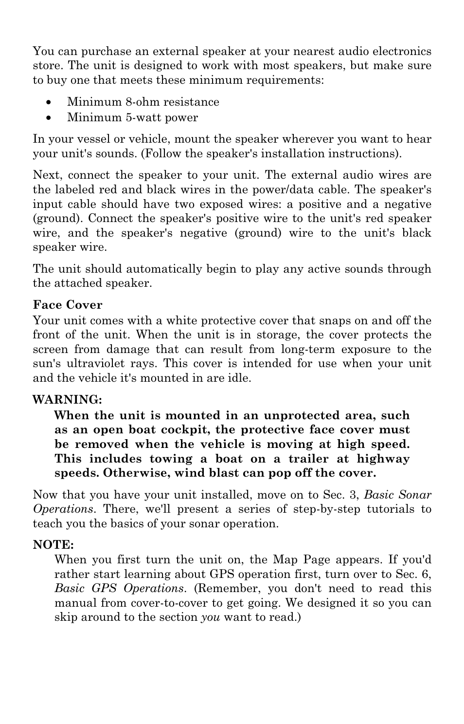 Face cover | Lowrance electronic LCX-104C User Manual | Page 46 / 200