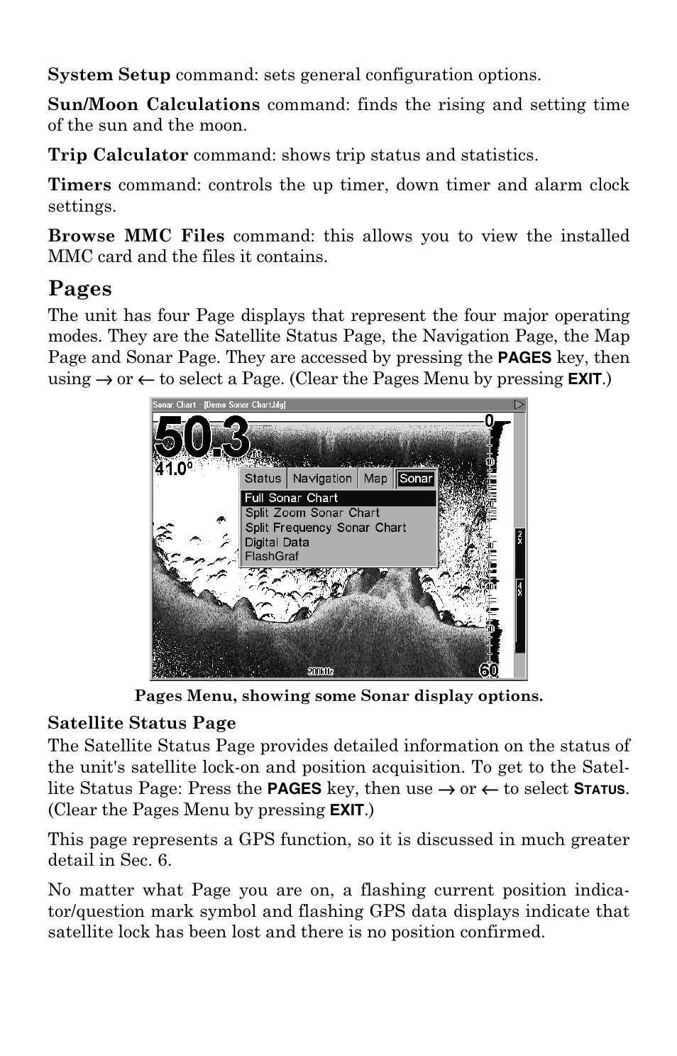 Pages | Lowrance electronic LCX-104C User Manual | Page 50 / 200