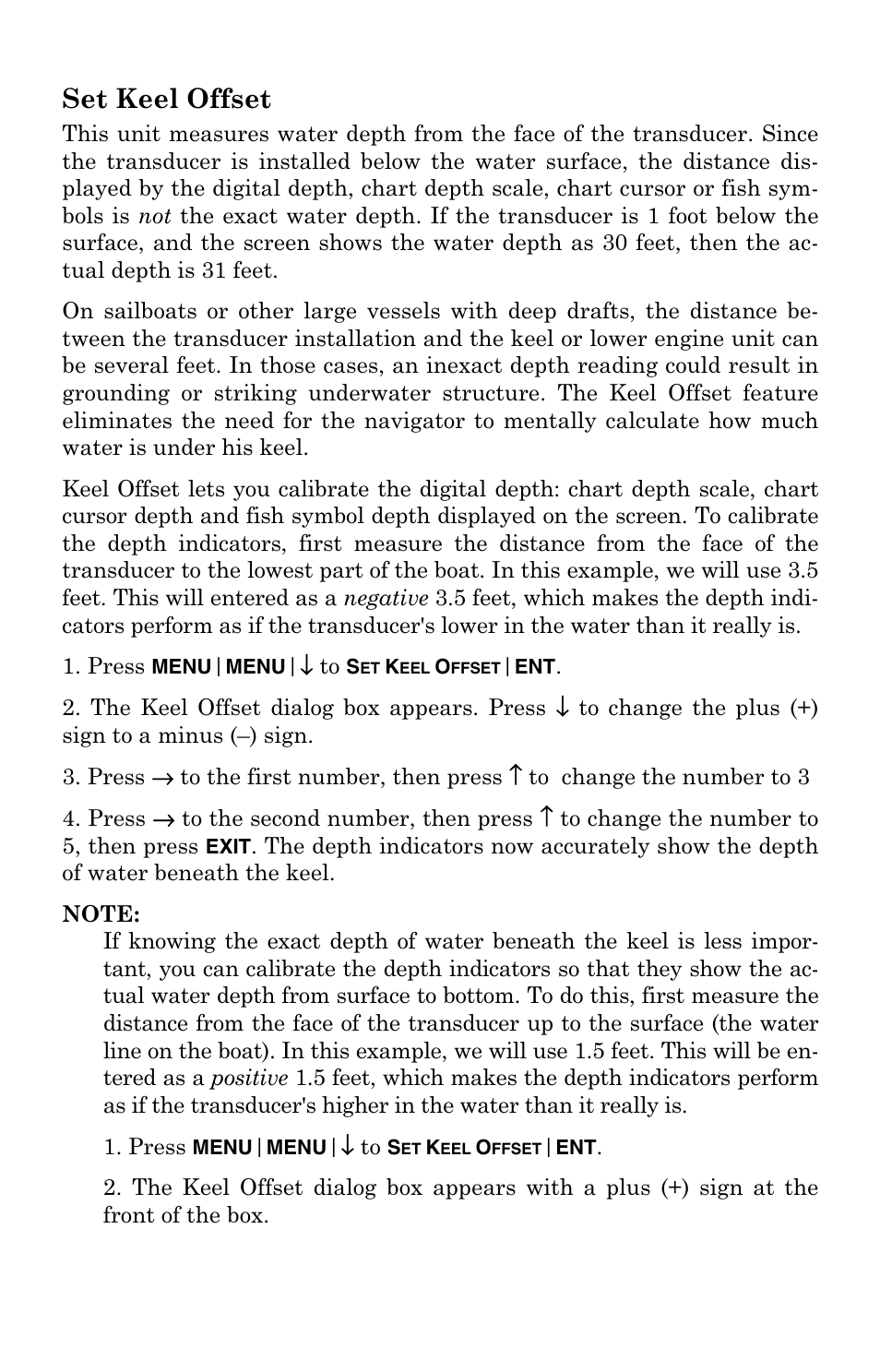 Set keel offset | Lowrance electronic LCX-104C User Manual | Page 80 / 200