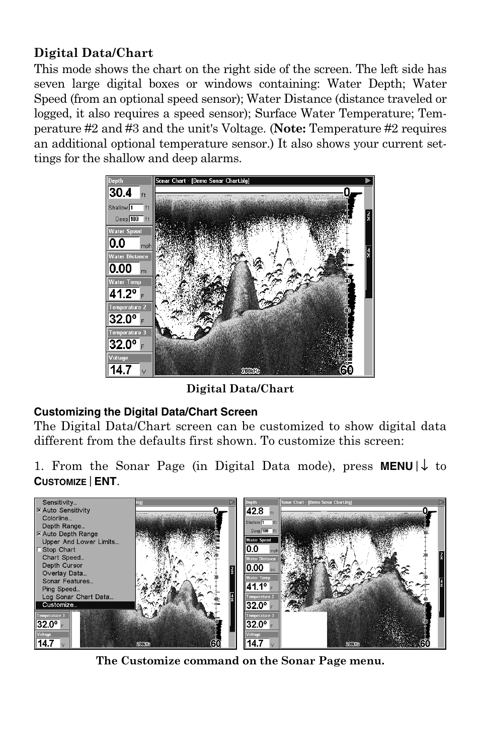 Digital data/chart | Lowrance electronic LCX-104C User Manual | Page 86 / 200