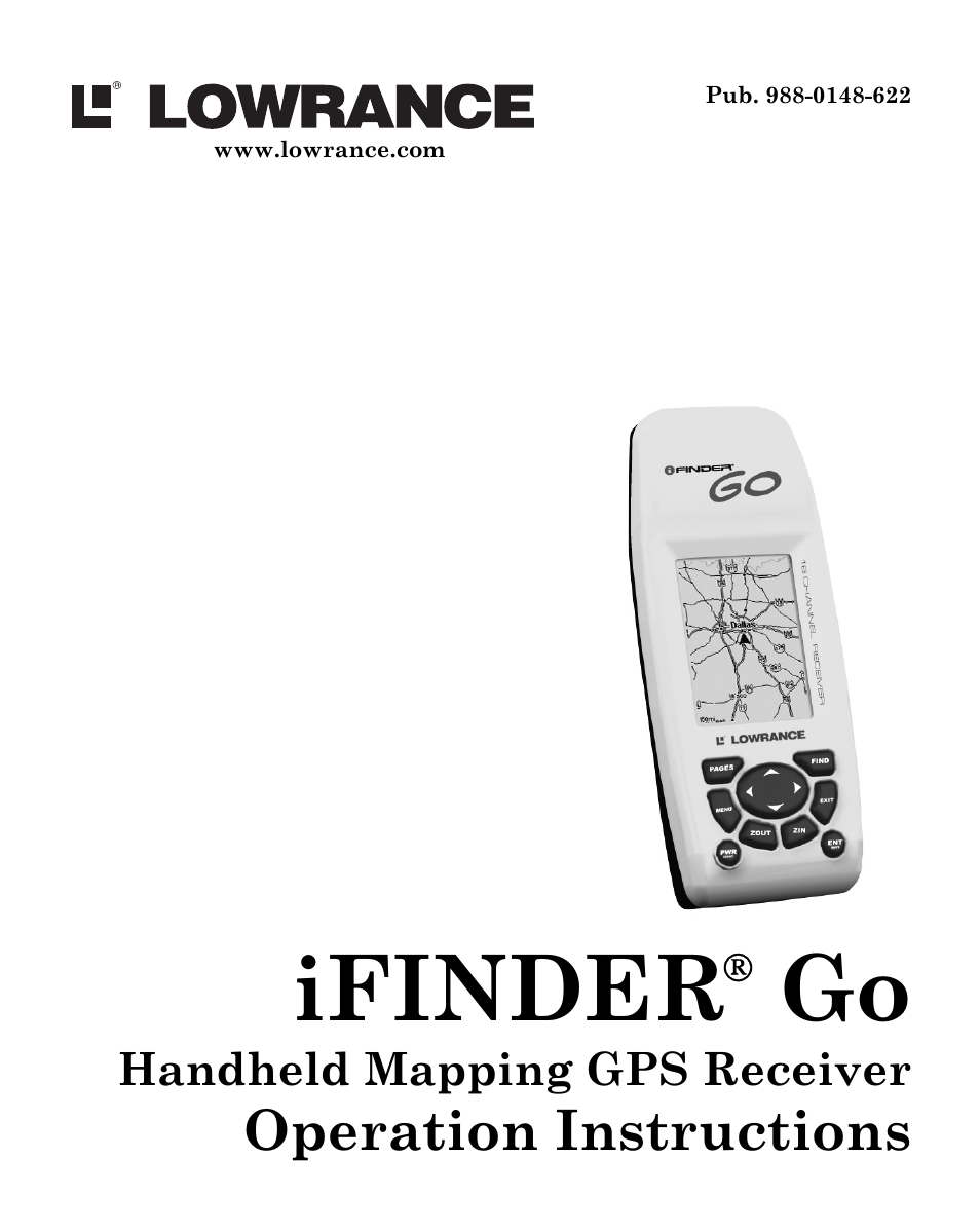 Lowrance electronic iFINDER Go Handheld Mapping GPS Receiver User Manual | 16 pages