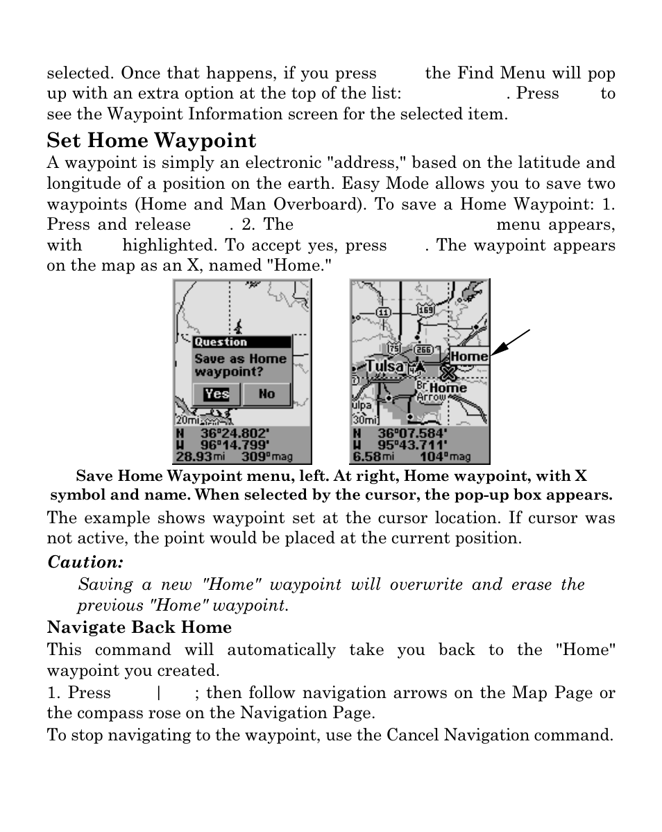 Set home waypoint | Lowrance electronic iFINDER Go Handheld Mapping GPS Receiver User Manual | Page 10 / 16