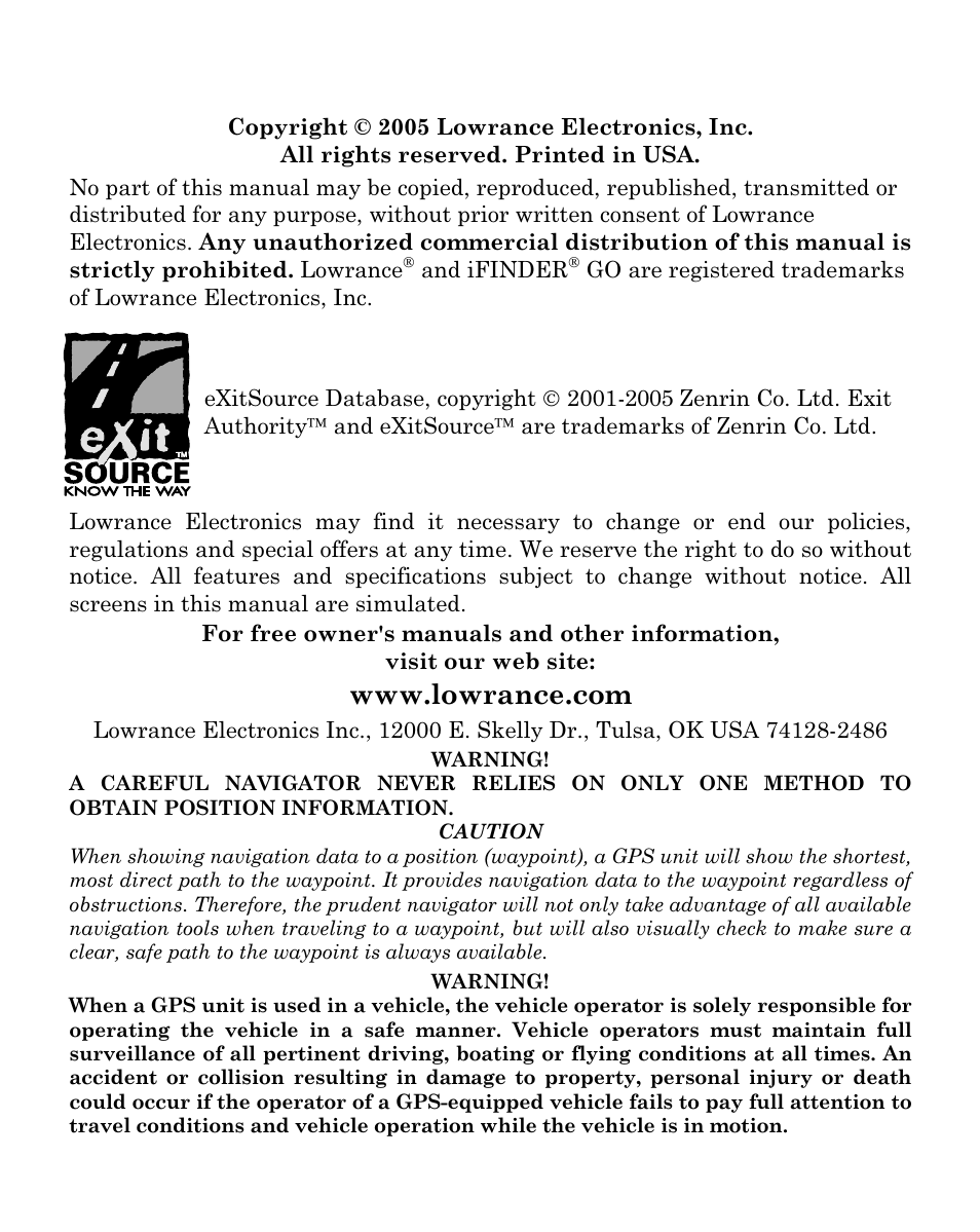 Lowrance electronic iFINDER Go Handheld Mapping GPS Receiver User Manual | Page 2 / 16