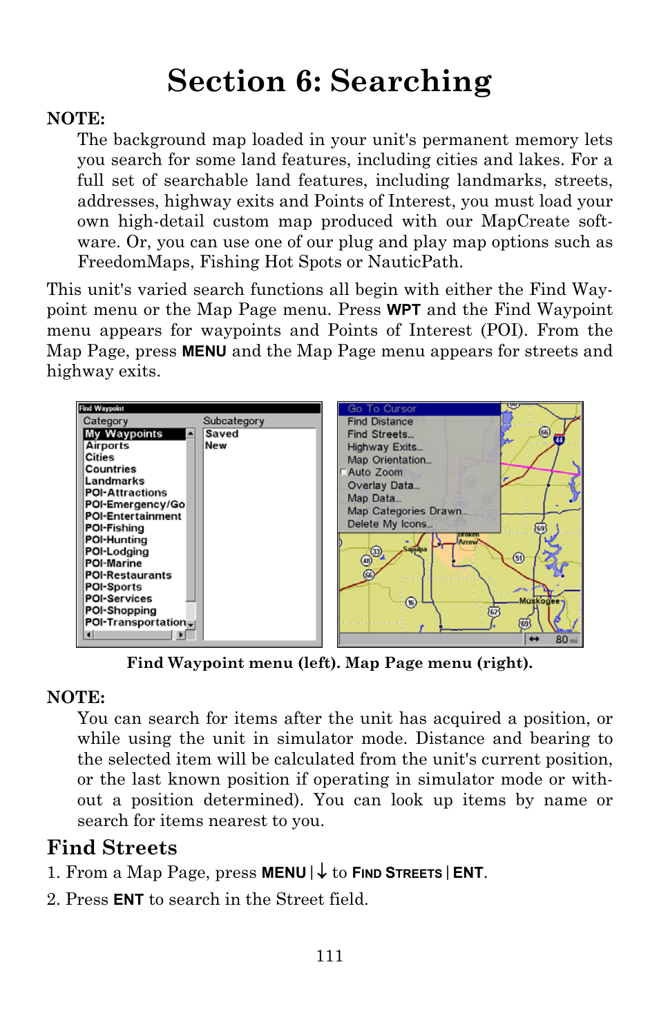 Find streets | Lowrance electronic Lowrance GlobalMap 5300C iGPS User Manual | Page 119 / 172