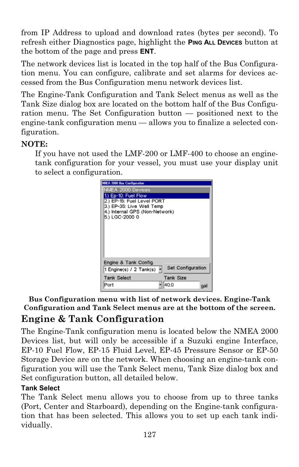 Engine & tank configuration | Lowrance electronic Lowrance GlobalMap 5300C iGPS User Manual | Page 135 / 172