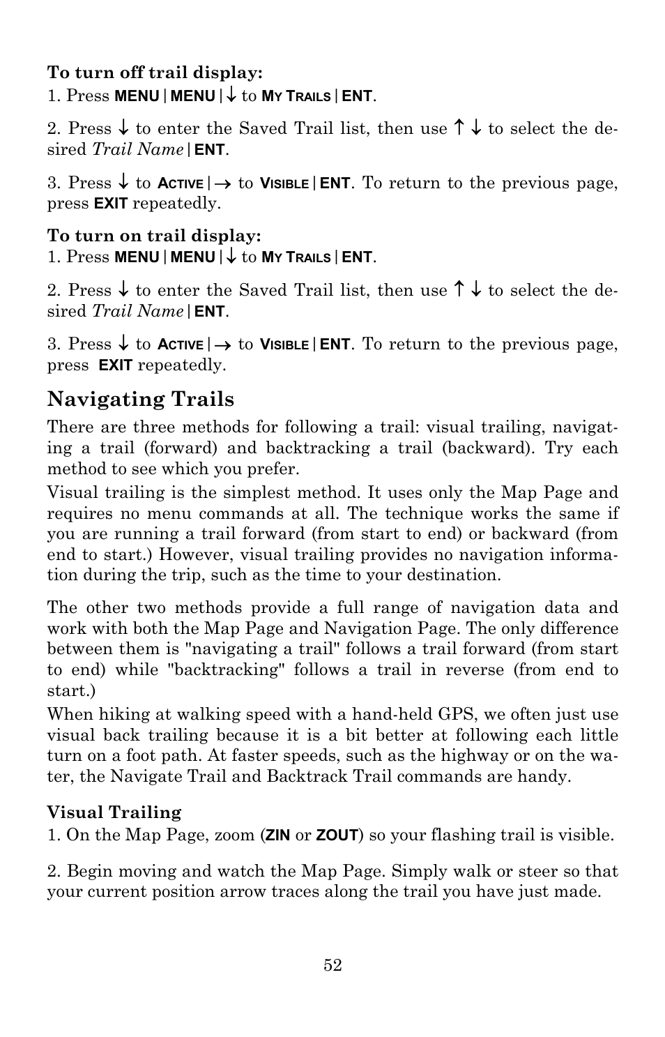 Navigating trails | Lowrance electronic Lowrance GlobalMap 5300C iGPS User Manual | Page 60 / 172