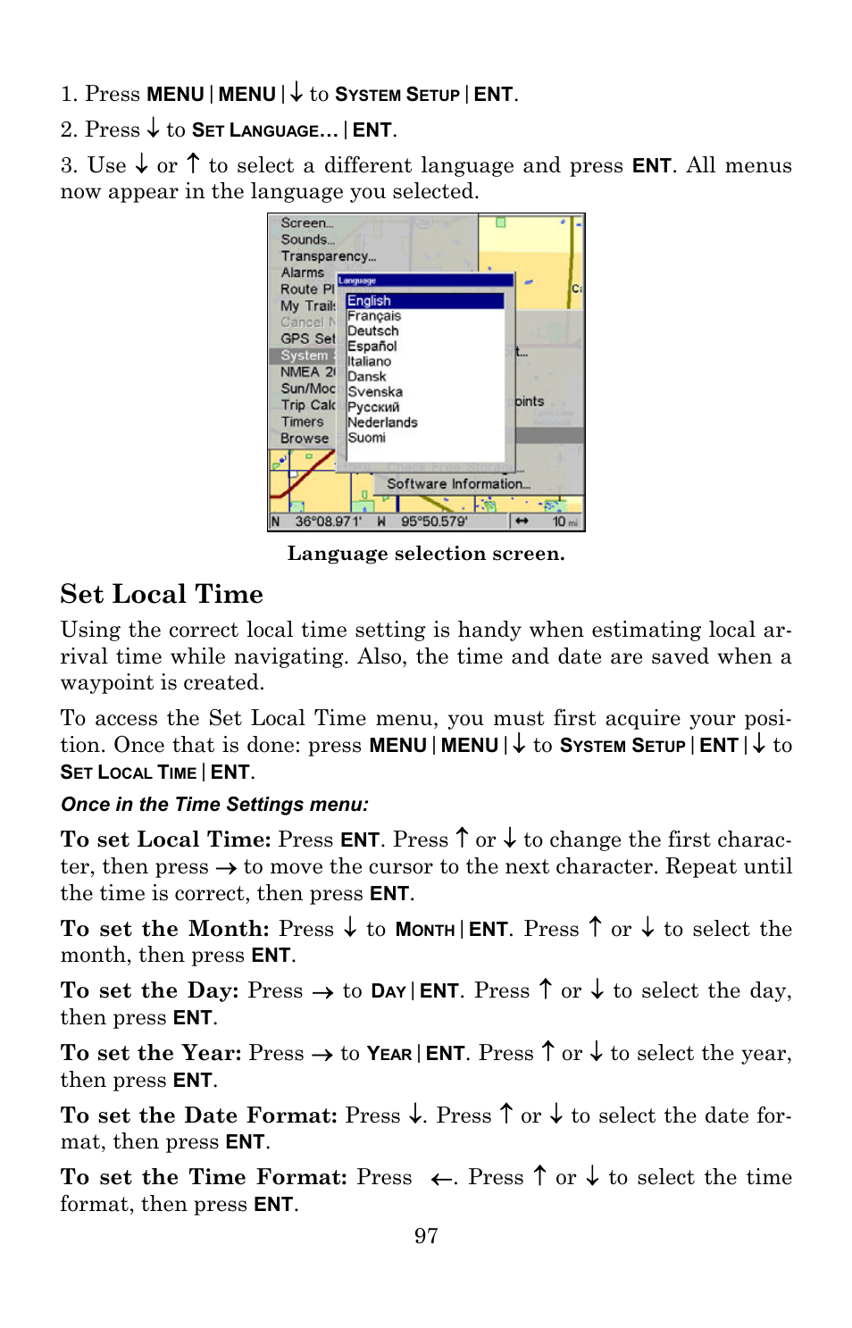 Set local time | Lowrance electronic Lowrance GlobalMap 5200C User Manual | Page 103 / 164