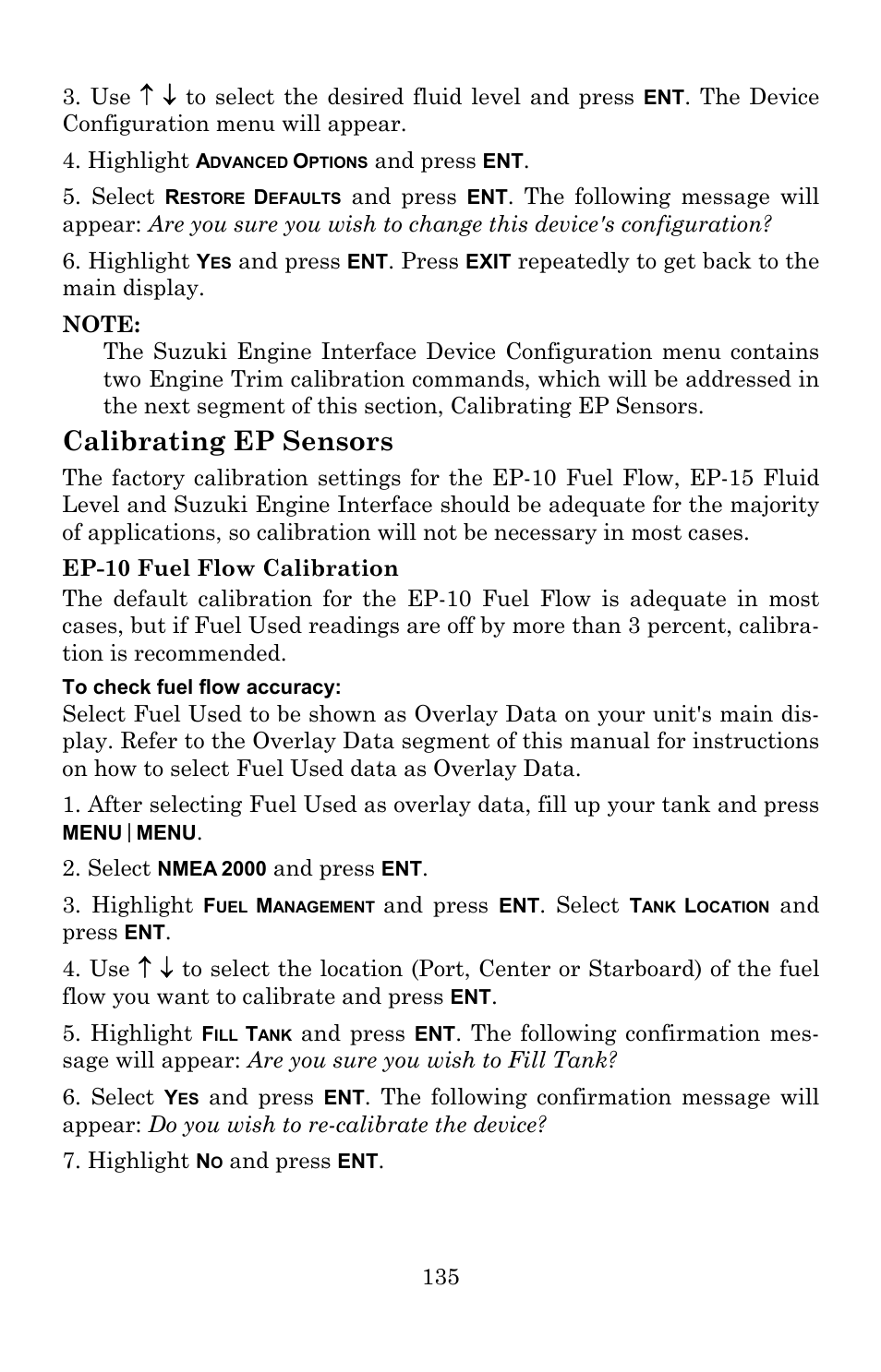 Calibrating ep sensors | Lowrance electronic Lowrance GlobalMap 5200C User Manual | Page 141 / 164