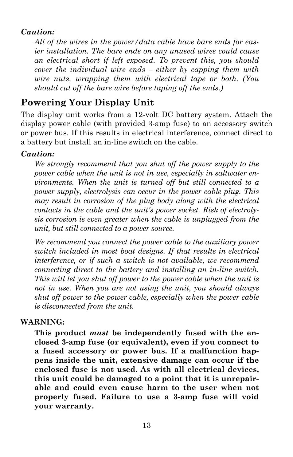 Powering your display unit | Lowrance electronic Lowrance GlobalMap 5200C User Manual | Page 19 / 164