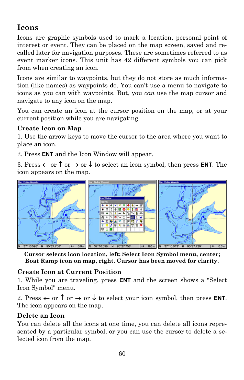 Icons | Lowrance electronic Lowrance GlobalMap 5200C User Manual | Page 66 / 164