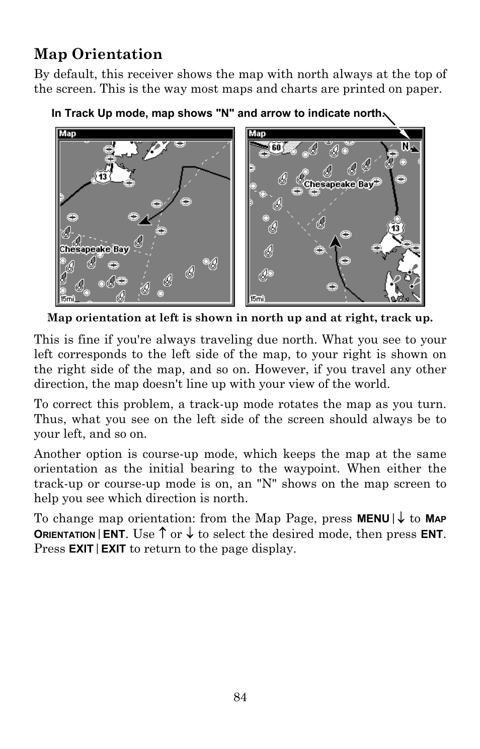 Map orientation | Lowrance electronic Lowrance GlobalMap 5200C User Manual | Page 90 / 164