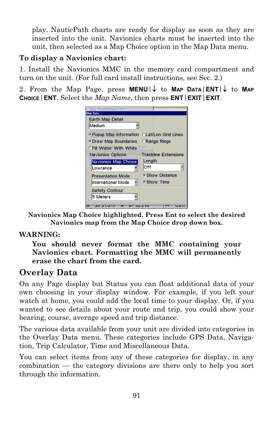 Overlay data | Lowrance electronic Lowrance GlobalMap 5200C User Manual | Page 97 / 164