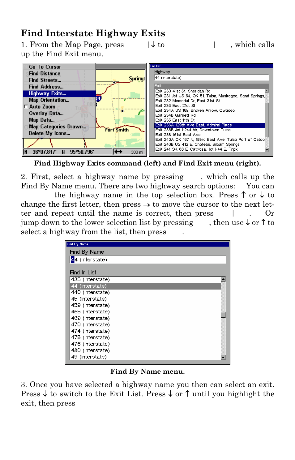 Find interstate highway exits | Lowrance electronic GlobalMap Baja 840C User Manual | Page 117 / 164