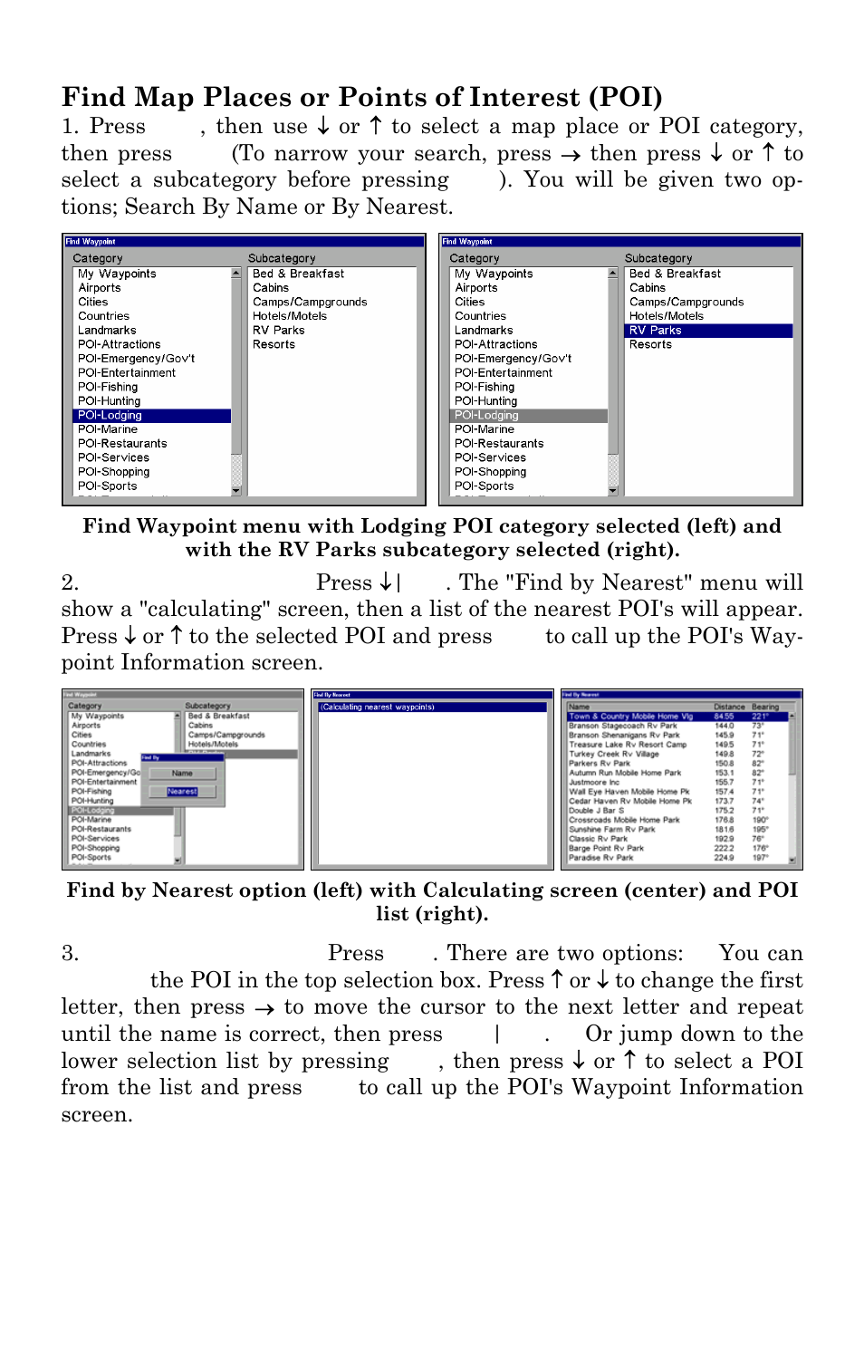 Find map places or points of interest (poi) | Lowrance electronic GlobalMap Baja 840C User Manual | Page 119 / 164