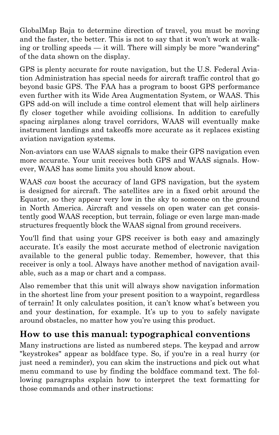 How to use this manual: typographical conventions | Lowrance electronic GlobalMap Baja 840C User Manual | Page 14 / 164