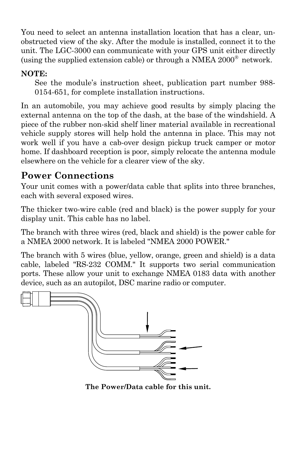 Power connections | Lowrance electronic GlobalMap Baja 840C User Manual | Page 18 / 164