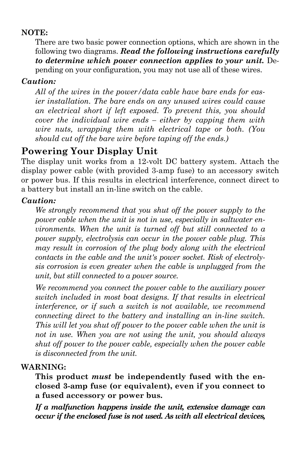 Powering your display unit | Lowrance electronic GlobalMap Baja 840C User Manual | Page 19 / 164