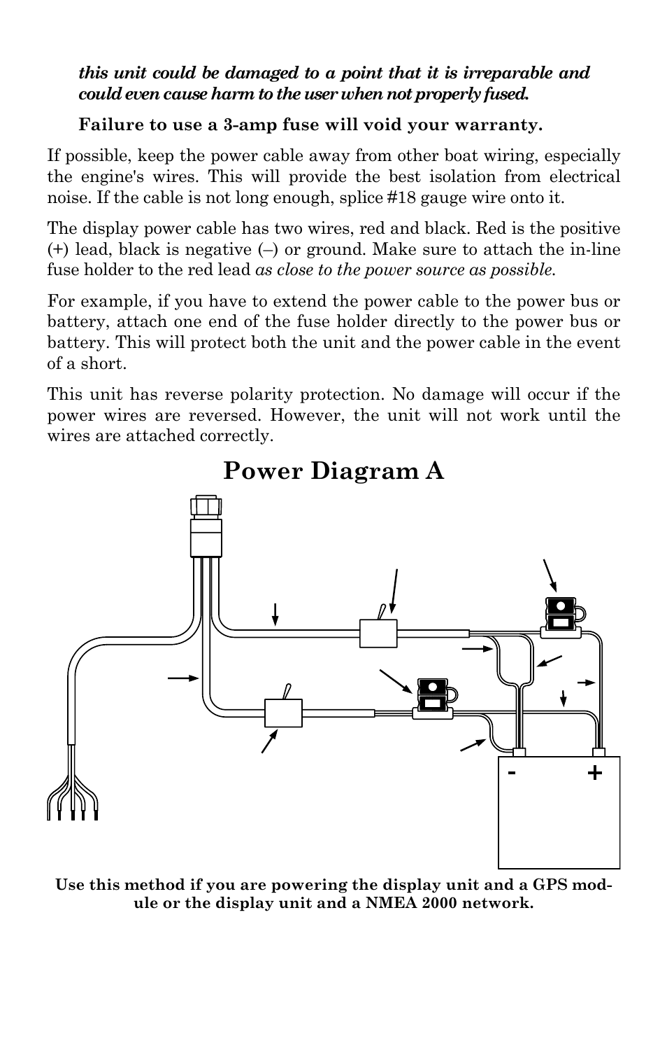 Power diagram a | Lowrance electronic GlobalMap Baja 840C User Manual | Page 20 / 164