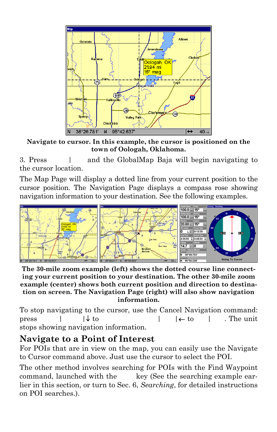 Navigate to a point of interest | Lowrance electronic GlobalMap Baja 840C User Manual | Page 54 / 164