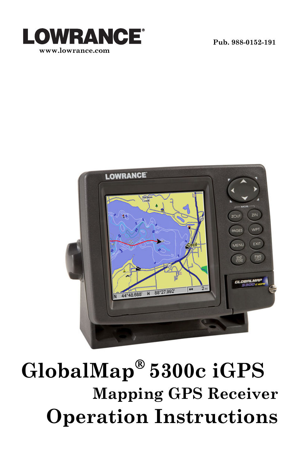 Lowrance electronic 5300c User Manual | 172 pages