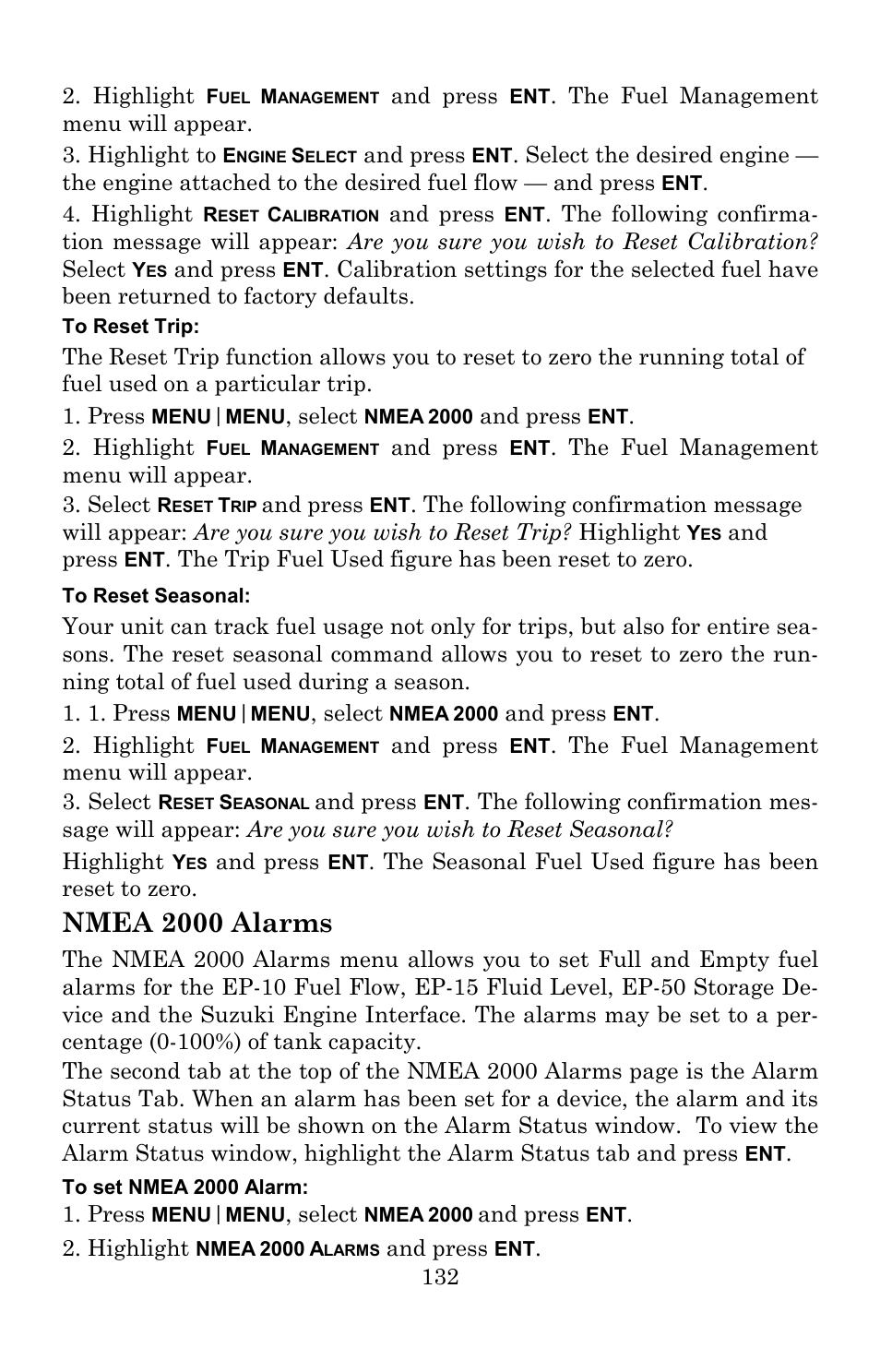 Nmea 2000 alarms | Lowrance electronic 5300c User Manual | Page 140 / 172