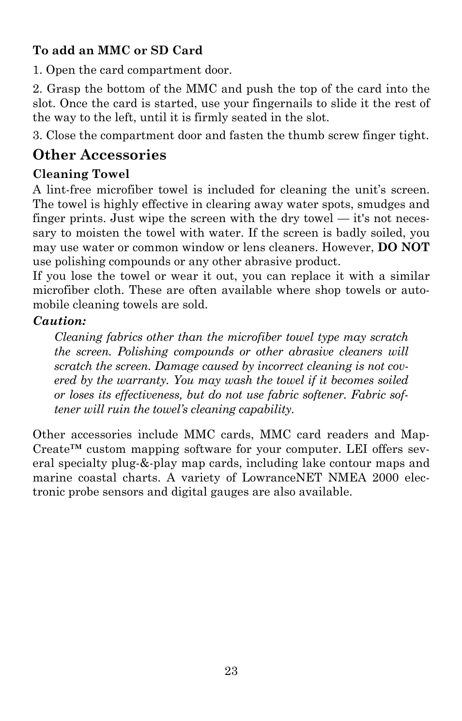 Other accessories | Lowrance electronic 5300c User Manual | Page 31 / 172