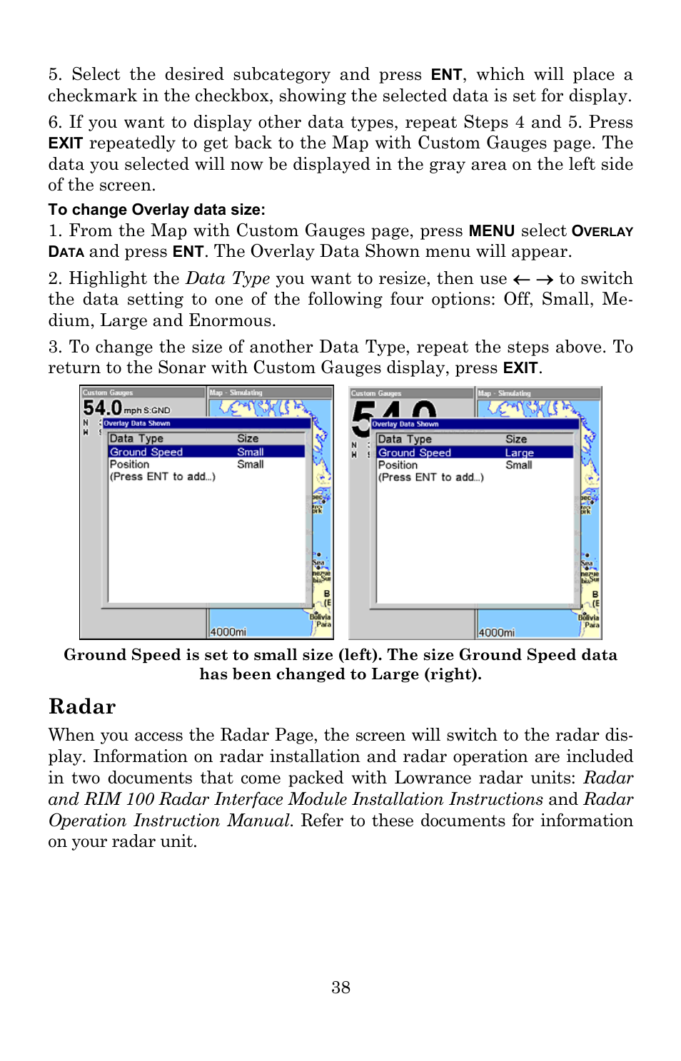 Radar | Lowrance electronic 5300c User Manual | Page 46 / 172