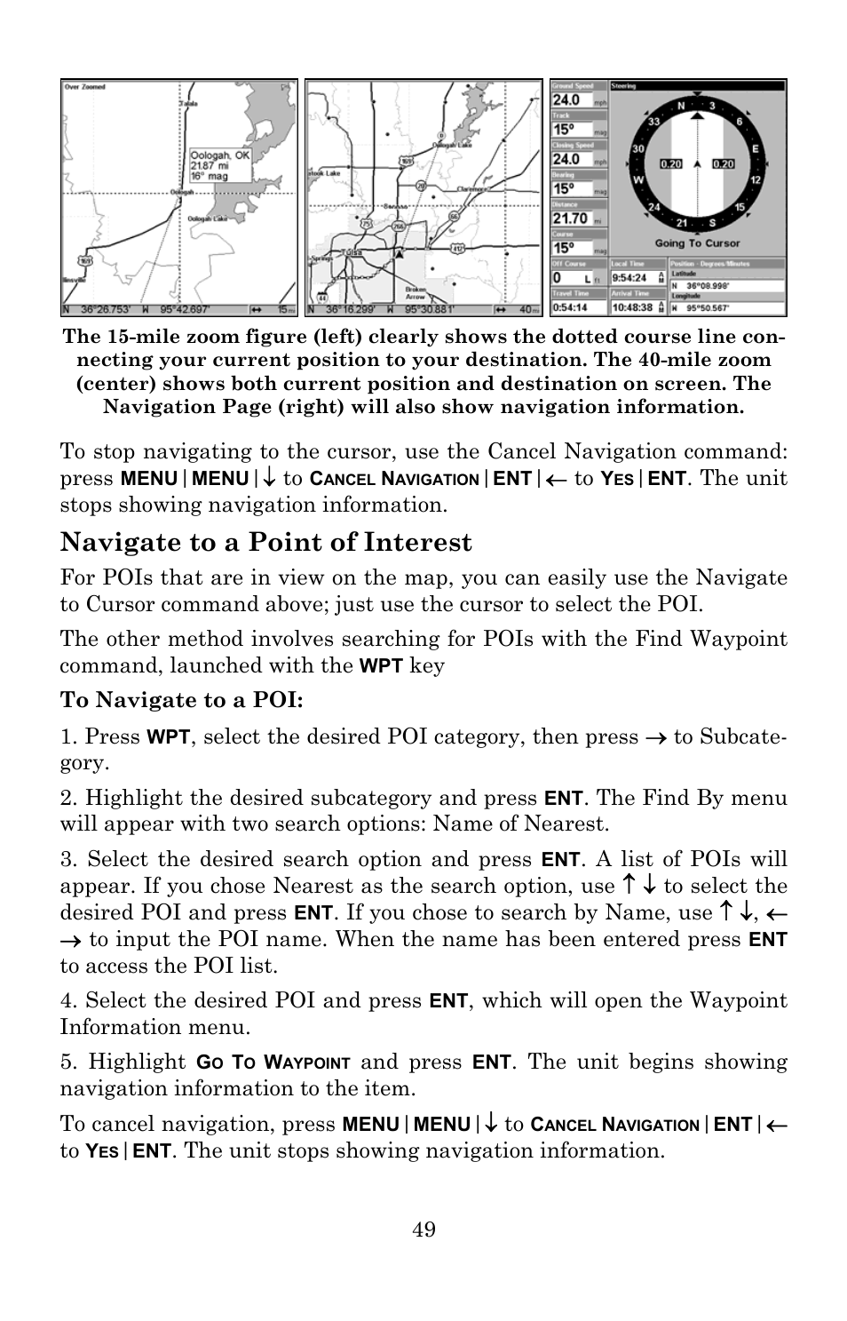 Navigate to a point of interest | Lowrance electronic 5300c User Manual | Page 57 / 172